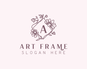 Floral Frame Decoration logo design