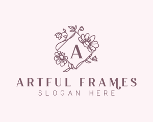 Floral Frame Decoration logo design