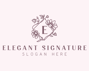 Floral Frame Decoration logo design