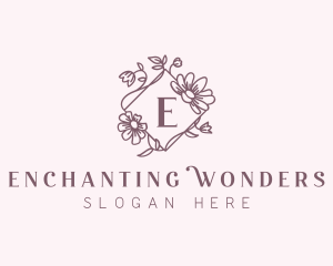 Floral Frame Decoration logo design