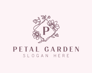 Floral Frame Decoration logo design