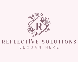 Floral Frame Decoration logo design