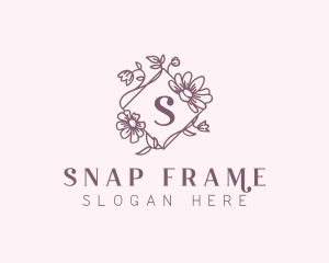 Floral Frame Decoration logo design