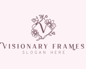 Floral Frame Decoration logo design