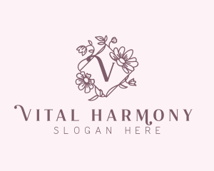 Floral Frame Decoration logo design