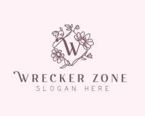 Floral Frame Decoration logo design