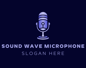 Violet Microphone Recorder logo design