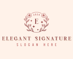 Elegant Floral Boutique logo design