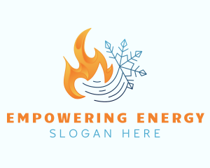 Fire & Snowflake Energy logo design