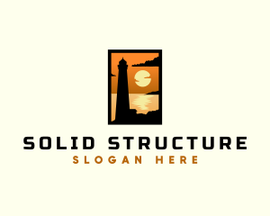 Lighthouse Structure Tower logo design