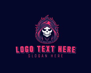 Skeleton Demon Reaper Logo