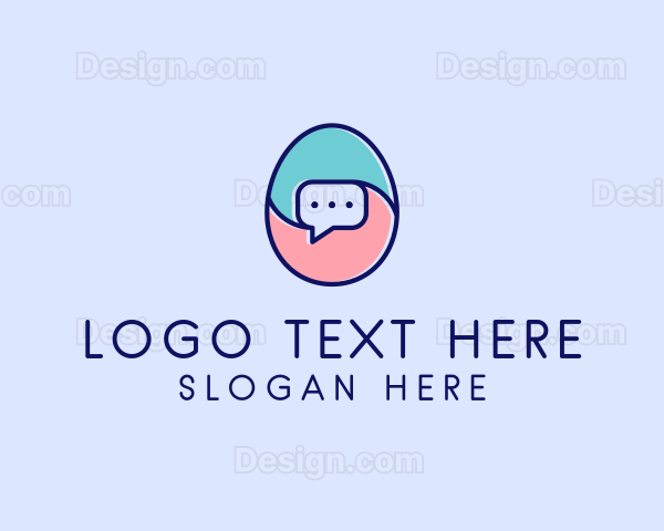 Egg Message Chat Logo