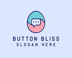 Egg Message Chat logo design