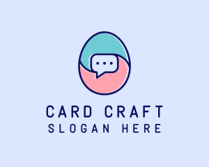 Egg Message Chat logo design