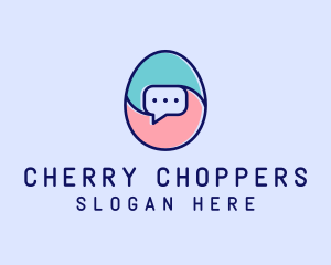 Egg Message Chat logo design