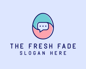 Egg Message Chat logo design