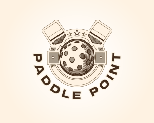 Vintage Pickleball Emblem logo design