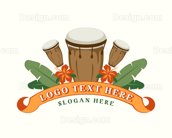 Tropical Conga Drums Logo