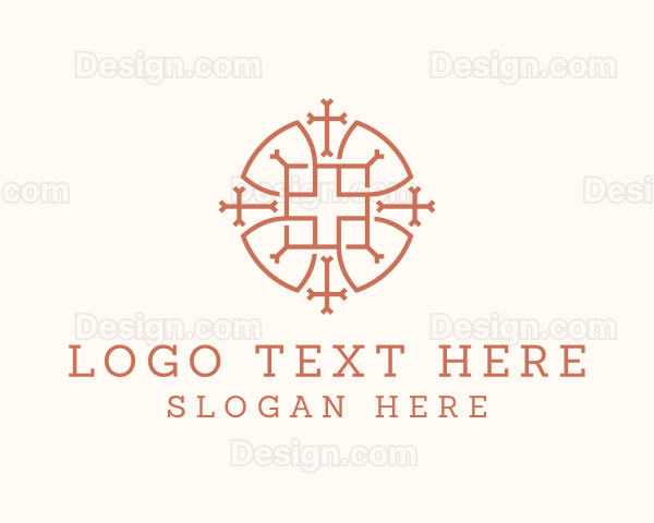 Religious Cross Christian Logo