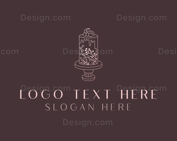 Wedding Floral Cake Logo