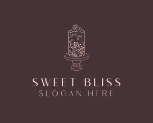 Wedding Floral Cake logo design