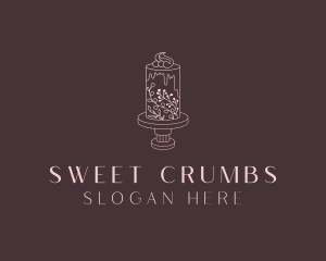 Wedding Floral Cake logo design