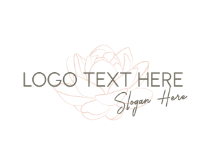 Rose Flower Wordmark logo