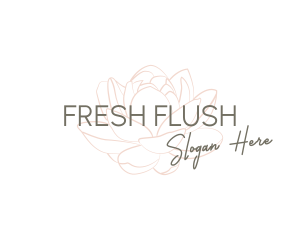 Rose Flower Wordmark logo design