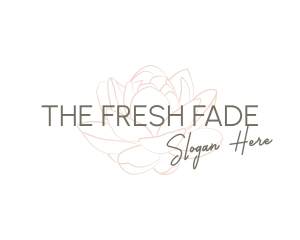 Rose Flower Wordmark logo design