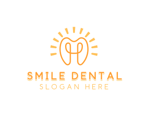 Dental Tooth Light Bulb logo