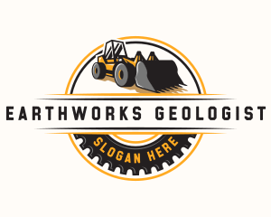 Wheel Loader Construction logo design