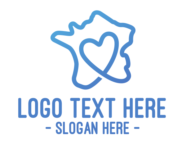 Blue Heart logo example 1