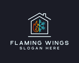 Fire Ice House Cooling logo design