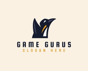 Geometric Penguin Bird logo