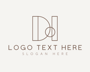 Modern Geometric Letter D logo