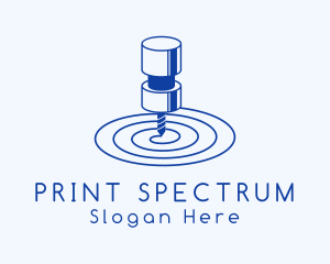 Spiral Drilling Machine logo design