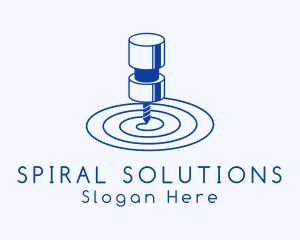 Spiral Drilling Machine logo design