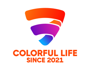 Colorful Shield Tech logo design