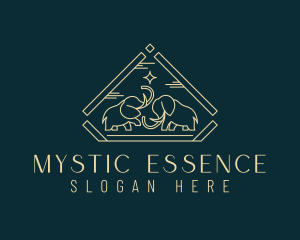 Yellow Mystic Elephant  logo design