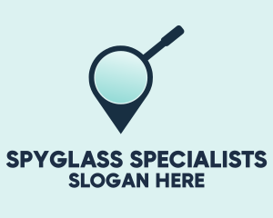 Magnifying Glass GPS logo design