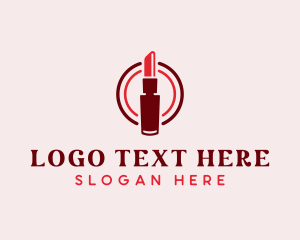 Modern Red Lipstick Logo