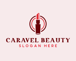 Modern Red Lipstick logo design