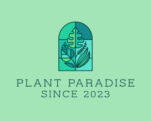 Greenhouse Garden Plants logo design