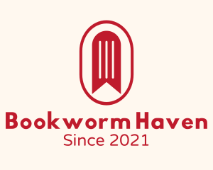 Red Bookmark Badge logo design