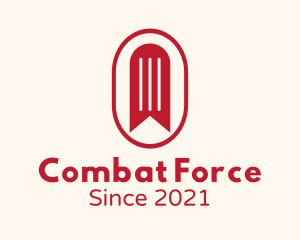 Red Bookmark Badge logo