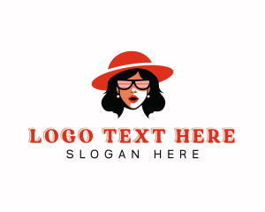 Hat Woman Sunglasses Logo