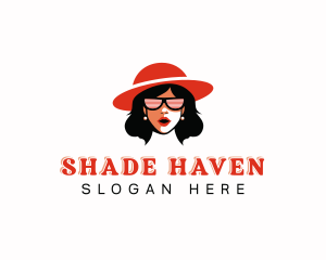 Hat Woman Sunglasses logo design