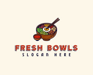 Korean Bibimbap Bowl logo design