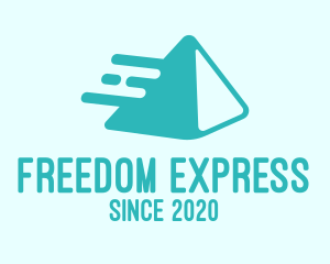 Teal Pyramid Express logo design