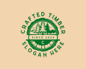 Camping Forest Tree logo design